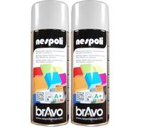 Nespoli Pintura en Spray, Color Gris Claro, 400 ml, Acabado Profesional (Paquete de 2)