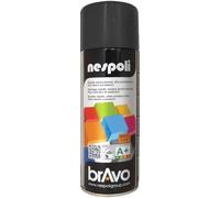 Nespoli Pintura en Spray, Color Negro, Efecto Mate, 400 ml, Acabado Profesional