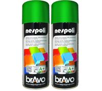 Nespoli Pintura en Spray, Color Verde Jardín, 400 ml, Acabado Profesional (Paquete de 2)