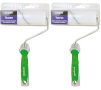Nespoli Rodillo de Pintura para Suelos, 15 cm, Texron, con Mango Ergonómico, Bordes Biselados para Evitar Marcas (Paquete de 2)