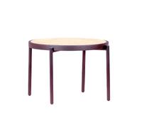 Nest Dream - Mesa de centro retro con detalles en ratán natural (60cm) - North Black