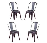 Nest Dream - Pack de 4 sillas metálicas apilables - Bistro Black