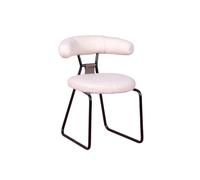Nest Dream - Silla de diseño tapizada en bouclé y patas de acerlo lacado - Oxford White