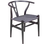 Nest Dream - Silla nórdica en madera de haya natural y cuerda ecológica - Wish Black