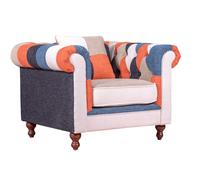 Nest Dream - Sofá de 1 plaza tapizado en patchwork - Chesterfield Multicolor One seat