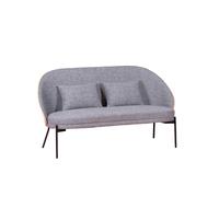 Nest Dream - Sofá nórdico en madera de nogal y tapizado en algodón - Earth Gray 2 people