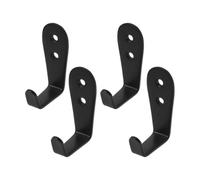 NESTINGHO 4 Piezas Gancho para Escalera de Metal Negro 6,50x4,00x2,40cm 3mm de Grosor para Escalera Recta Familiar Instalación Fácil