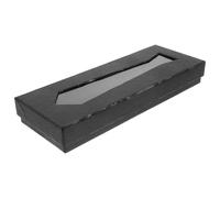 NESTINGHO Caja Organizadora Negra con Textura de Serpiente para Corbatas y Pañuelos, Diseño Multifuncional y Duradero, Adecuado para Eventos y Regalos