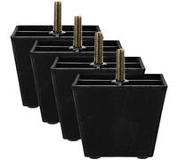 NESTINGHO Patas Cuadradas de Muebles 3 Pulgadas Ajustables 4 Piezas Tornillo 8Mm para Sofás, Armarios y Sillones en Hogar