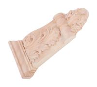 NESTINGHO Pilar de Columna Romana de Madera, Aplique Tallado en Madera Patrón de Flores, Estilo Europeo, Soporte Estable, para Decoración de Pórticos y Muebles