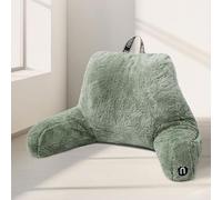 Nestl Almohada de Lectura de Piel, Elegante Almohada de Espalda para Sentarse en Cama, Almohada de Piel sintética con Brazos, Almohadas de Lectura para Sentarse en la Cama, Adultos y niños, Almohada
