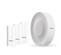 Netatmo Paquete de Accesorios de la Cámara Interior Inteligente: Sirena Interior Inteligente + Sensores de Apertura Inteligentes, inalámbricos, 110 dB, detección de Vibraciones