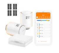 Netatmo Starter Pack Válvulas WiFi Inteligentes para Radiador, Control Remoto|Ahorro de energía, Paquete para calefacción colectiva, Compatible con Amazon Alexa, Apple y Google NVP-AMZ