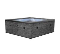 NETSPA - SPA - Celestia - Semirígido Cuadrado 6 plazas - SP-CLS6-FG - Tragbare Konstruktion aus Schaumstoff, integrierte Heizung und energieeffiziente Abdeckung - Volumen 1100l - Ø180 x 70 cm - Grau