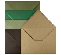 Netuno set de 20 sobres grandes de colores tierra C5 162 x 229 mm 100 a 140g solapa en punta engomada sobres en colores surtidos para tarjetas de felicitación invitaciones bodas A5 empresas