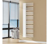 [neu.haus] Radiador Kviteseid Toallero de Pared Calentador de Toallas para Baño con 24 Tubos Modo Agua Caliente Diseño Elegante Moderno 558W ISO 9001 Acero 146 x 45 cm - Blanco