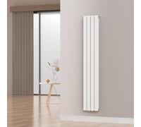 [neu.haus] Radiadores de Panel Doble Capa Radiador de Dise?o Plano Calefactor de Ba?o Sal?n de Agua Caliente de Pared Conexi?n Inferior Central 1122W Acero 180 x 30 cm - Blanco
