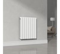 [neu.haus] Radiadores de Panel Monocapa Radiador de Diseño Plano Calefactor de Baño Salón de Agua Caliente de Pared Conexión Inferior Central 459W Acero 60 x 60 cm - Blanco