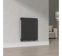 [neu.haus] Radiadores de Panel Monocapa Radiador de Diseño Plano Calefactor de Baño Salón de Agua Caliente de Pared Conexión Inferior Central 459W Acero 60 x 60 cm - Negro