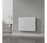 [neu.haus] Radiadores de Panel Monocapa Radiador de Diseño Tubular Calefactor de Baño Salón de Agua Caliente de Pared Conexión Inferior Central 653W Acero 60 x 90 cm - Blanco