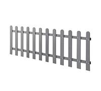 NEU.HOLZ Valla de jardín Exterior Elda WPC Elemento de Valla Decorativa de 12 Listones Delimitar Zonas Compuesto de Madera-Plástico Altura 60 cm Largo 2 m - Gris