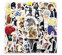 NEULEBEN Calcomanías de anime japonés Death Note, 50 unidades, calcomanías de graffiti impermeables para laptop, equipaje, monopatín, coche, niños y adolescentes