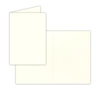 Neuser - Lote de 100 tarjetas plegables B6 (11,5 x 17 cm, muy estable, aptas para impresoras), color blanco natural