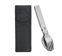 Nevalerra Set De Cubiertos Acero Inoxidable, Resistente con de Almacenaje y Apto Lavavajillas, Juego de Cucharas y Tenedores Acero Inoxidable, para Almuerzo Cena Restaurante Viaje Camping Picnic