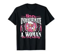 Never Underestimate A Women Who Loves Baking Pastelero Camiseta