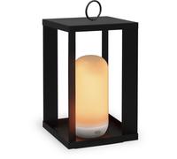 newgarden - Farol de Mesa Portátil y Metálico SIROCO Efecto Llama. Luz LED Cálida 200 Lúmenes Sin Cables IP54. Batería Recargable Hasta 20H de Uso. Incluye Mando a Distancia (Altura 30 cm)