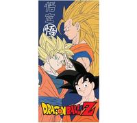 New Import Toalla Dragon Ball Z Microfibra 70x140 cm - Toalla/Poncho Infantil Playa y Piscina de Secado Rápido - Diseño Goku y Super Saiyan - Ligera y Suave (Toalla 70x140 CM)