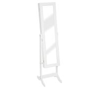 New Planet Home® Espejo Joyero "Cristina" 37,2x35,5x145,2cm Armario para Joyas, Armario Joyero Bloqueable, Espejo de Longitud Completa, Idea para Regalo, Montaje Sencillo, Superficie de Madera y Forro