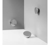 New Works Espejo de pared Aura Large, Ø 13 cm, acero inoxidable