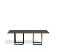New Works Mesa de comedor Florence rectangular nogal. soporte negro