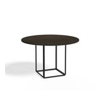 New Works Mesa de comedor Florence redonda roble ahumado. ø120 cm. soporte negro