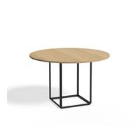 New Works Mesa de comedor Florence redonda roble natural. ø120 cm. soporte negro