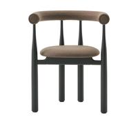 New Works Sillón con reposabrazos Bukowski tapizado Negro. Wooly Plus 1008