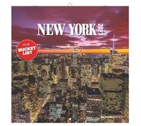 New York 2027: Wandkalender 30x30 cm (30x60 cm geöffnet) mit Notizkalendarium, 12 New-York-Motiven und Bucket-List