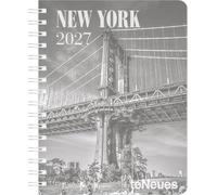 teNeues Agenda New York Diary 2027 16,5x21,6 cm – Planificador semanal, 12 fotos, hojas perforadas