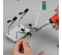 NEWACALOX soldadura ayuda a las manos 4 brazo Flexible Universal magnético asistente de soldadura PCB abrazadera herramientas de reparación de soldadura manual XRG-D10-2