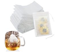 Newaner 200 Piezas Bolsas de Te Vacias, 7cm X 9cm Telas No Tejidas Bolsas Te con Cordón, Bolsas para Te, Bolsitas De Te para Té Fragante, Especias, Vainilla, Lavanda, Café