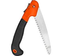Newaner Serrucho de Poda Plegable de 180mm,Sierra de Mano Plegable Mango Antideslizante - Ajustable - Cierre de Seguridad,Sierra de mano premium para jardinería, camping, poda de ramas（naranja）