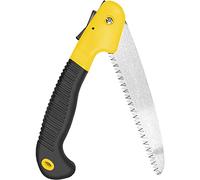 Newaner Serrucho de Poda Plegable de 180mm,Sierra de Mano Plegable Mango Antideslizante - Ajustable - Cierre de Seguridad,Sierra de mano premium para jardinería, camping, poda de ramas（amarillo）