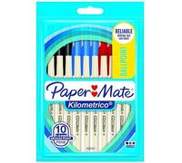 Newell Brands Paper Mate Kilometrico - Punta media (1 mm, 10 unidades), varios colores