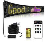 NEWFUN Señalización LED programable, Letrero led auto, Pantalla de 59.5 x 12 cm, 5 V / 2 A panel RGB con Bluetooth Smart Apps, luminosa personalizada para coches, camiones, etc.
