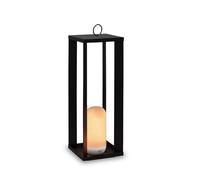 newgarden - Farol de Mesa Portátil y Metálico SIROCO Efecto Llama. Luz LED Cálida 200 Lúmenes Sin Cables IP54. Batería Recargable Hasta 20H de Uso. Incluye Mando a Distancia (Altura 50 cm)