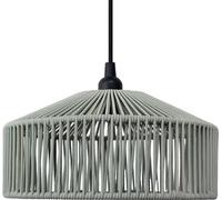 Newgarden - Lámpara colgante bohemia. Lámpara de techo. Lámpara colgante verde con cuerda. Grado de protección IP44. Estilo: Calabardina. Iluminación exterior. Forma: Redonda. Compatible con bombillas
