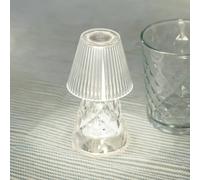 Newgarden Lámpara de mesa LED Lola 12 lux, pila, transparente