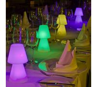 newgarden - LOLA Lámpara de Mesa LED con Pilas AAA de Luz RGB. Decoración para Interior. Tamaño ø11 x 20 cm. Hecha a Mano en España