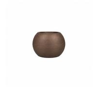 newgarden Macetero Exterior Redondo Dalia 30 | Bronce Opaco | Polietileno ligero y resistente · Protección UV · Fabricado en España · Para jardín, terraza o interior
